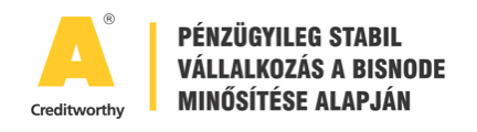 Creditworthly - Pénzügyileg stabil vállalkozás a bisnode minősítése alapján